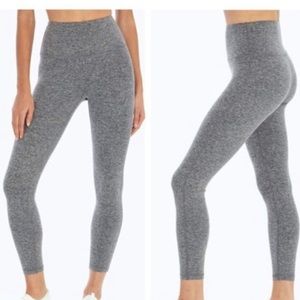 ZOBHA Melange 25" Capri/Ankle Tights Leggings Gray Heather Black - Medium